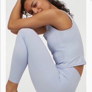 H&M light blue super soft sports tank top
